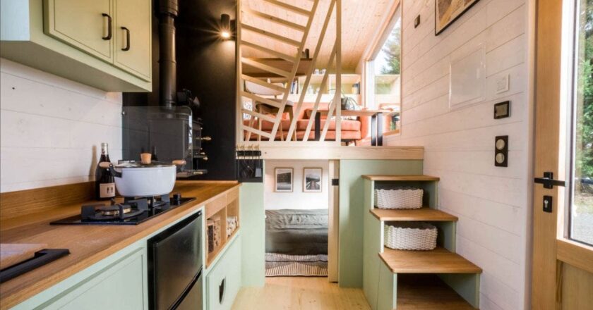 How this tiny house flips its design with upside-down layout