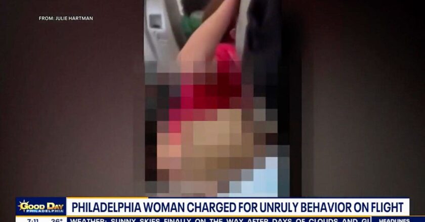 Philadelphia woman charged after allegedly dropping pants in aisle of Frontier Airlines plane