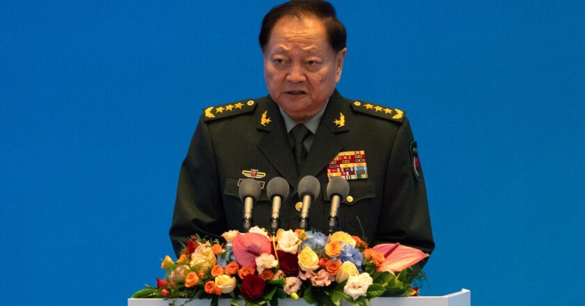 Chinese military leader takes harsh line on Taiwan at international naval event