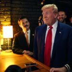 Trump visits NYC crypto bar, bitcoin rises