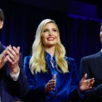 Ivanka Trump wears divisive blue ensemble to support Donald Trump