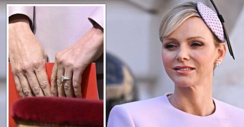 Princess Charlene turns heads in lilac as she dons rarely-seen £54,000 engagement ring | Royal | News