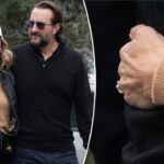 Kevin Costner’s ex Christine Baumgartner flashes ring on outing with new fiancé