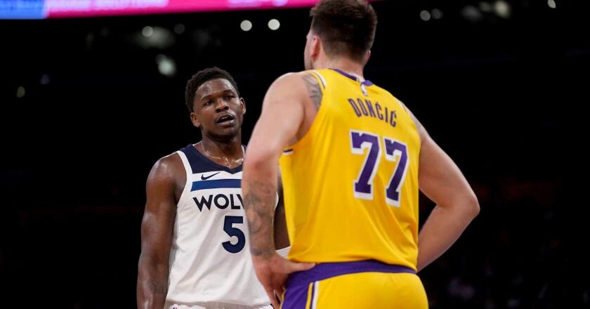 NBA playoffs: Lakers score victory despite Anthony Edwards dunk