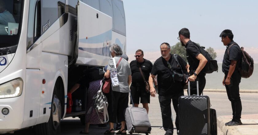 en Jordanie, affluence israélienne au poste-frontière Sheikh Hussein