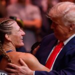 UFC star Kayla Harrison celebrates title with Trump