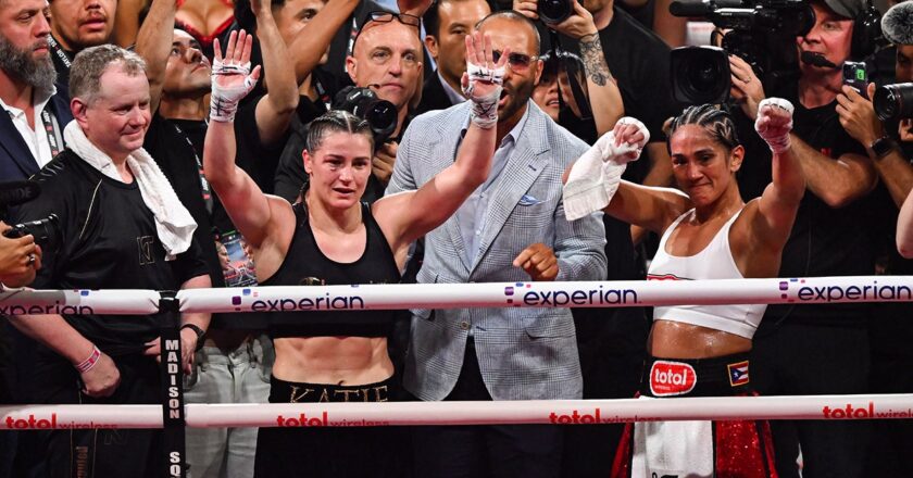 Katie Taylor ‘very satisfied’ after completing trilogy sweep of Amanda Serrano