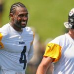 Aaron Rodgers imposes no-flush rule for DK Metcalf at Steelers training camp