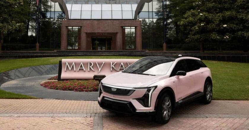 Mary Kay&rsquo;s iconic pink Cadillac goes electric with Cadillac Optiq