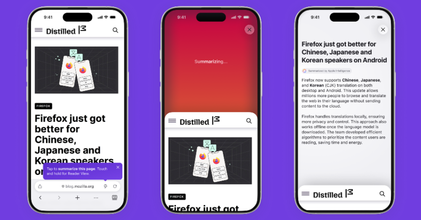 Firefox launches ‘shake to summarize’ on iPhones
