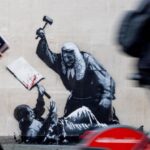 New Banksy artwork appears on court building showing judge attacking protester | UK News