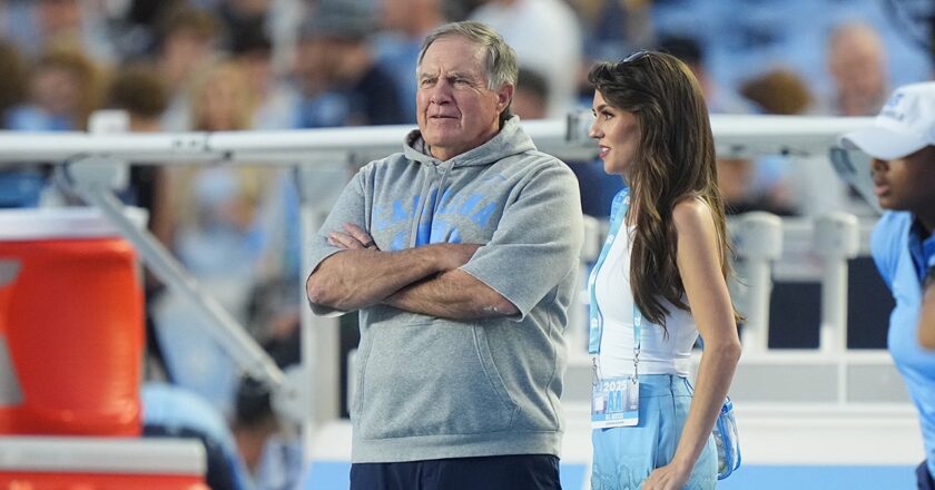UNC coach Bill Belichick, girlfriend Jordon Hudson’s hot mic moments leaked