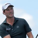 PGA Tour golfer Vince Whaley nails shot in front of alligator
