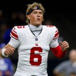 Jaxson Dart’s mom draws attention as Giants take on Saints