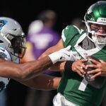 Jets’ Justin Fields hit hard vs Panthers