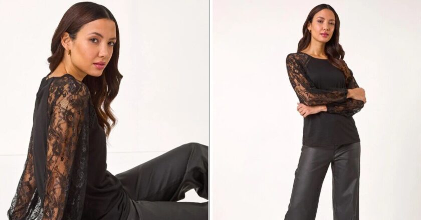 Roman’s £25 lace top is perfect for Christmas