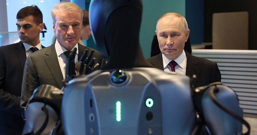 Putin calls Russian robot ‘very beautiful’ after dance performance