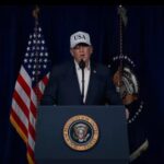 le discours en images de Donald Trump après le lancement de frappes américaines