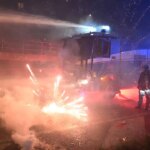 Demonstrators clash with police near Winter Olympics venue in Milan