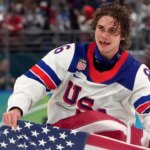 Team USA’s Jack Hughes gives patriotic message after winning Olympic gold