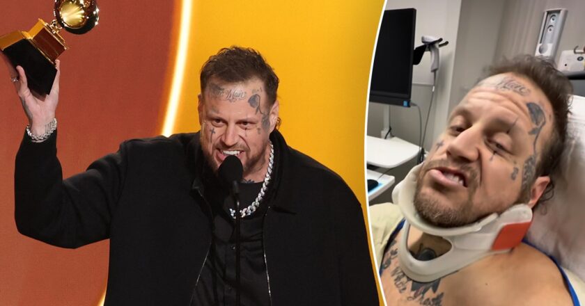 Jelly Roll attended 2026 Grammy Awards with ‘secret’ broken collarbone