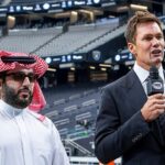 Saudi flag football game featuring Tom Brady moving amid Middle East tension